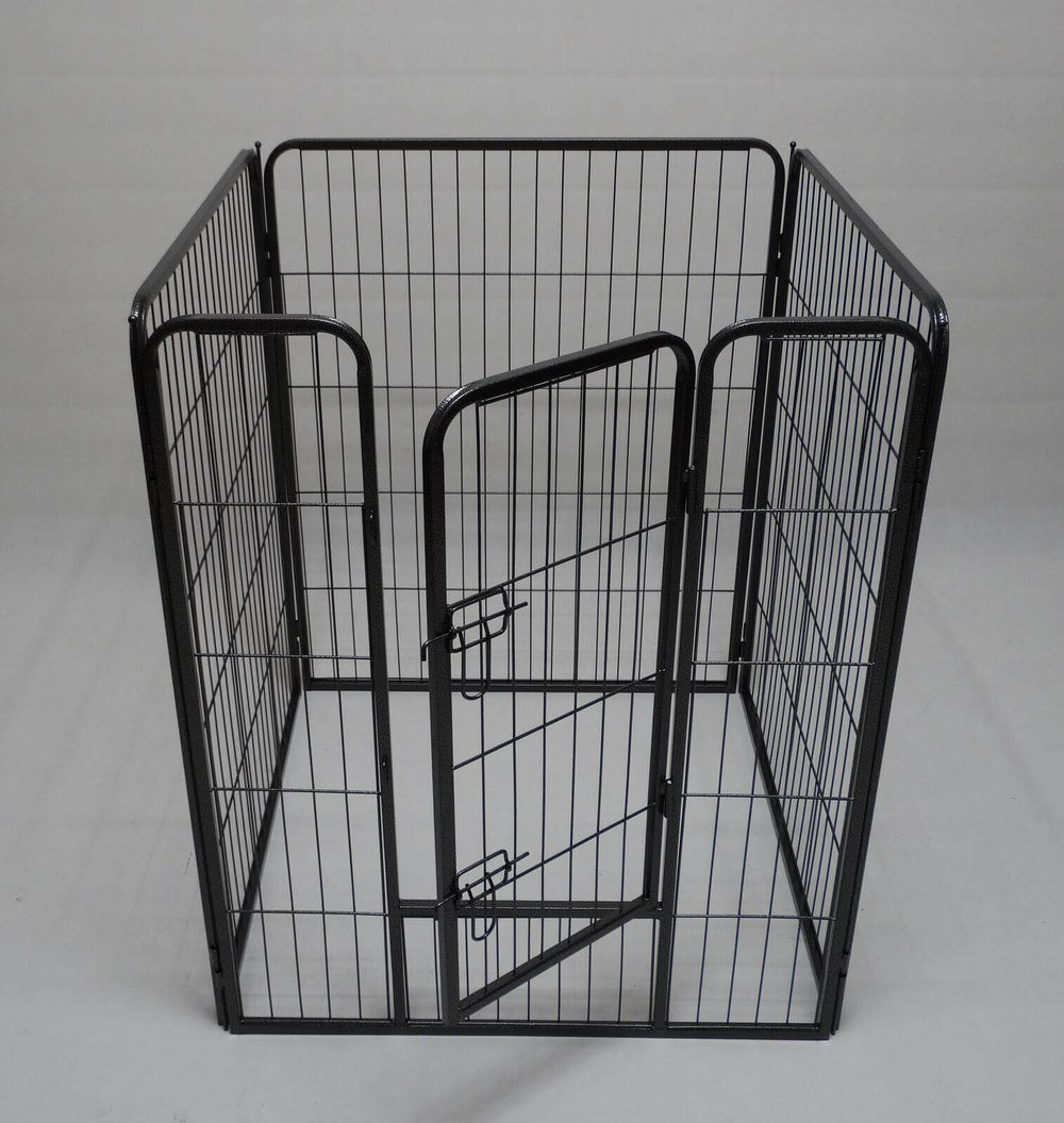 Affordable YES4PETS 4-panel heavy-duty pet playpen with door for dogs, cats, and rabbits, easy to set up and transport.