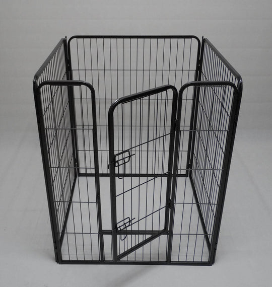 Affordable YES4PETS 4-panel heavy-duty pet playpen with door for dogs, cats, and rabbits, easy to set up and transport.