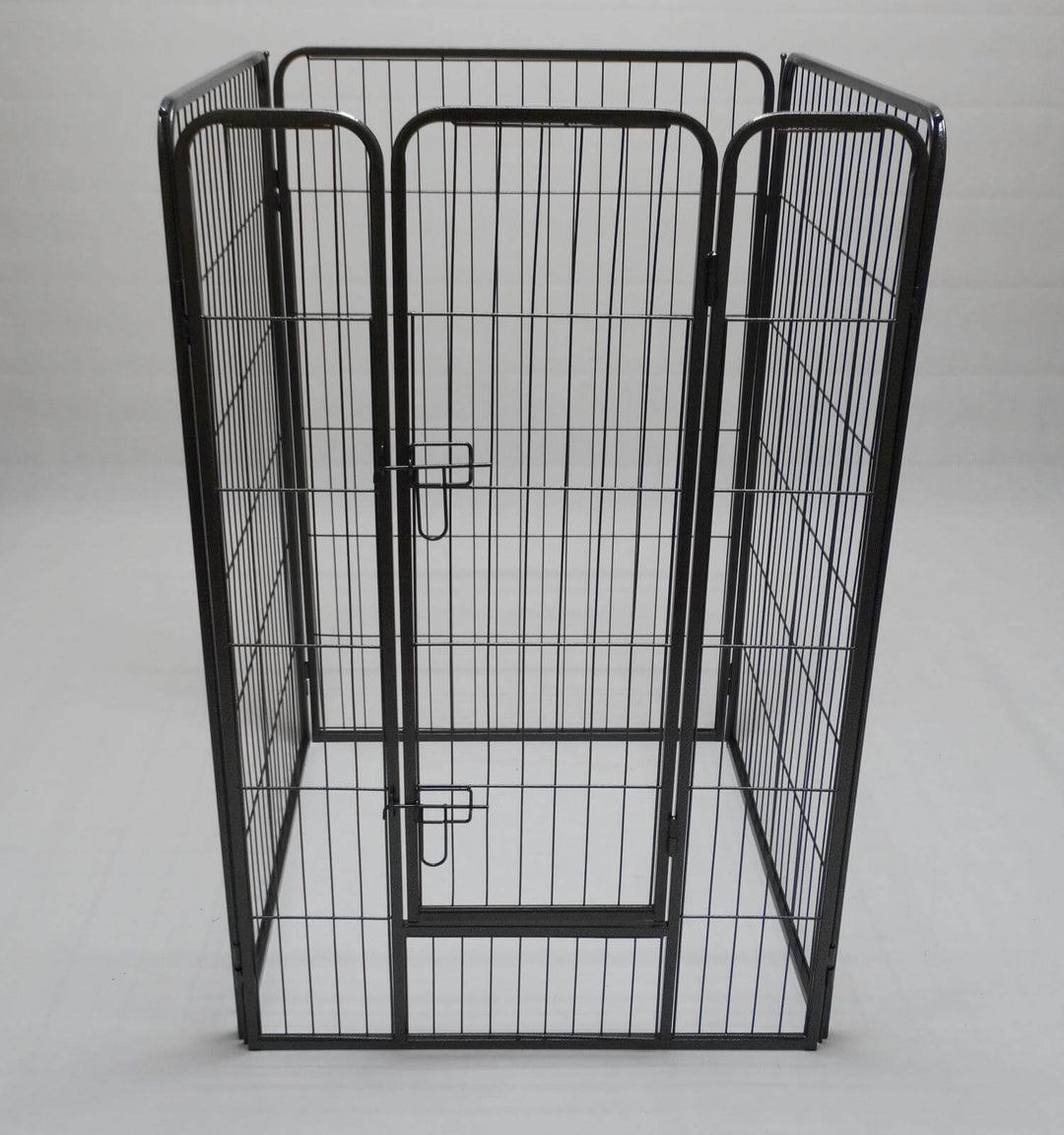 Heavy duty 4-panel pet playpen fence for dogs and rabbits, foldable and easy to transport, affordable quality design.