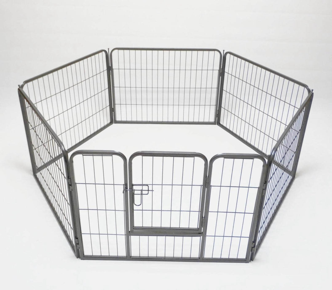 Affordable YES4PETS heavy-duty 6-panel playpen fence for dogs, cats, and rabbits, easy setup and transportation.