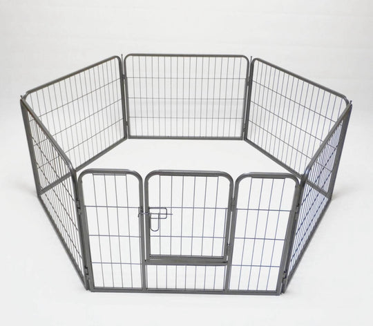 Affordable YES4PETS heavy-duty 6-panel playpen fence for dogs, cats, and rabbits, easy setup and transportation.