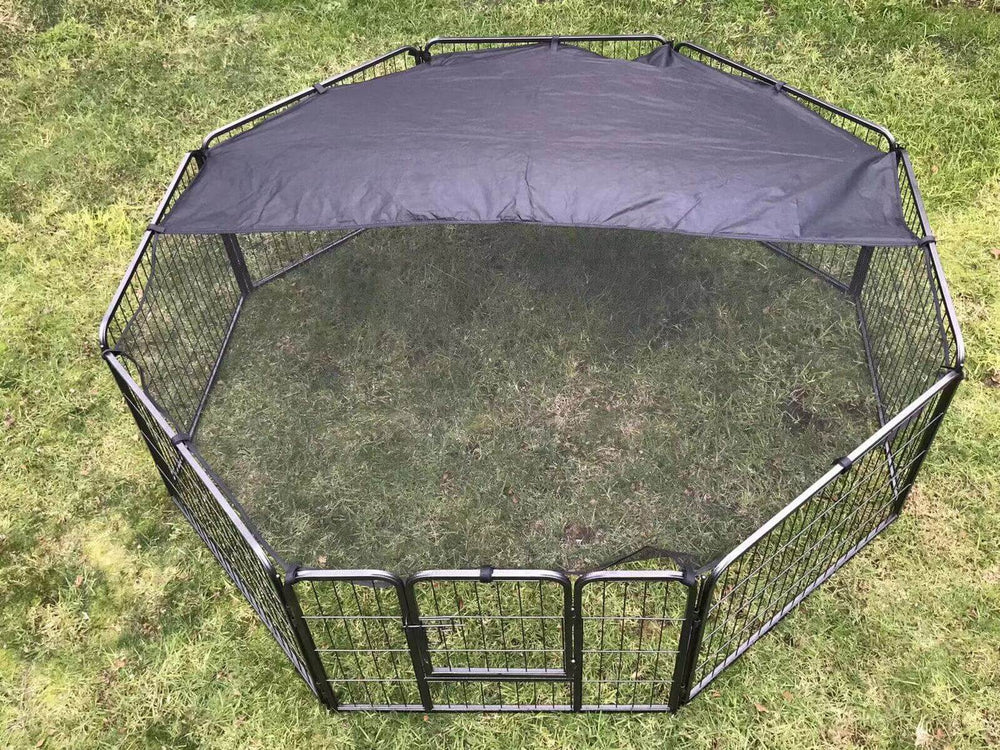 YES4PETS 60cm heavy duty pet playpen with cover, perfect for dogs, cats, and rabbits; affordable and easy to set up.