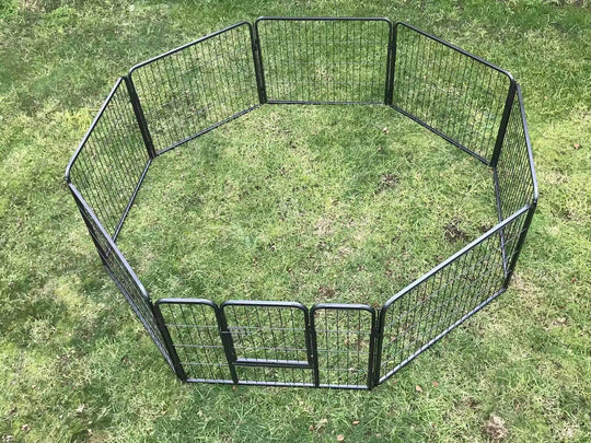 YES4PETS 60 cm heavy-duty pet exercise playpen, octagonal design, suitable for dogs and small pets in outdoor grass.