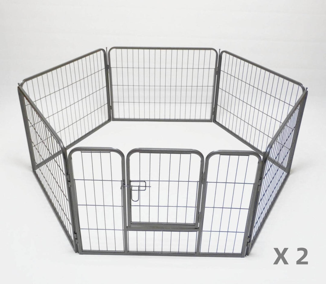 YES4PETS heavy duty 2 x 6 panel pet playpen fence for dogs, cats, puppies, and rabbits in hexagonal shape.