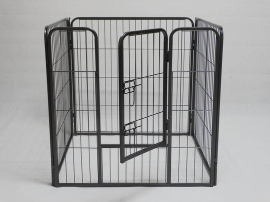 YES4PETS Heavy Duty 4 Panel Playpen for Dogs, Cats, and Rabbits with Door and Foldable Design.