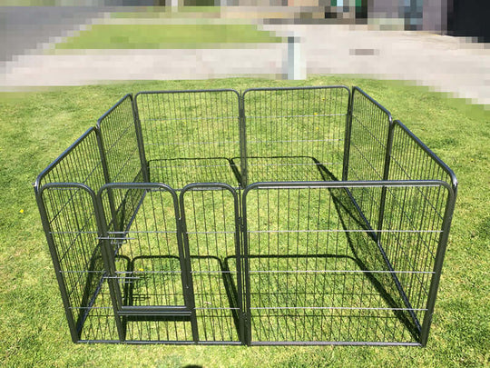 YES4PETS 80 cm Heavy Duty Pet Playpen for dogs, cats, and rabbits, portable and easy to set up, ensuring safe pet exercise.