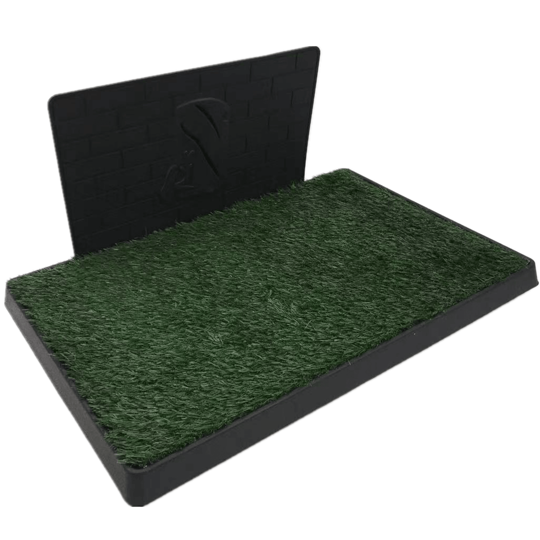 XL Indoor Dog Puppy Toilet Grass Potty Training Mat with back wall. Affordable DIY solution for clean floors.