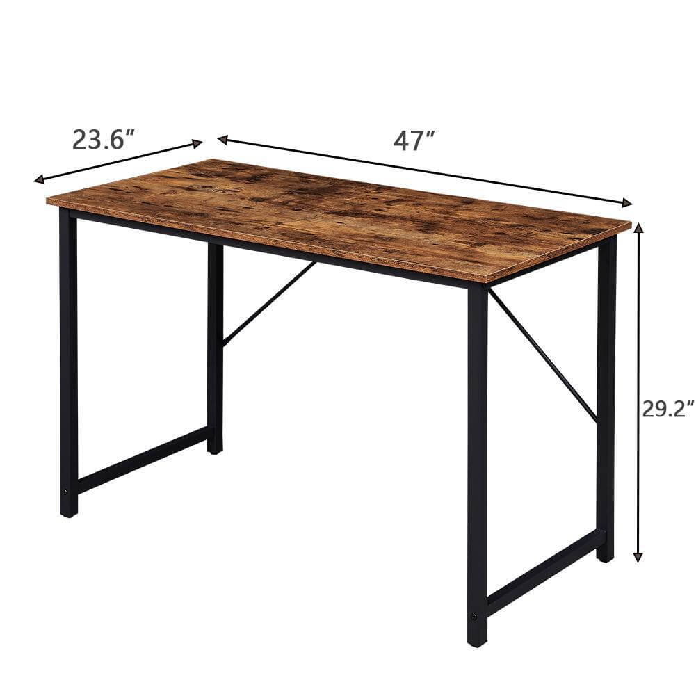 Sturdy modern computer desk with dimensions 47" x 23.6" x 29.2", perfect for home office or multipurpose use.