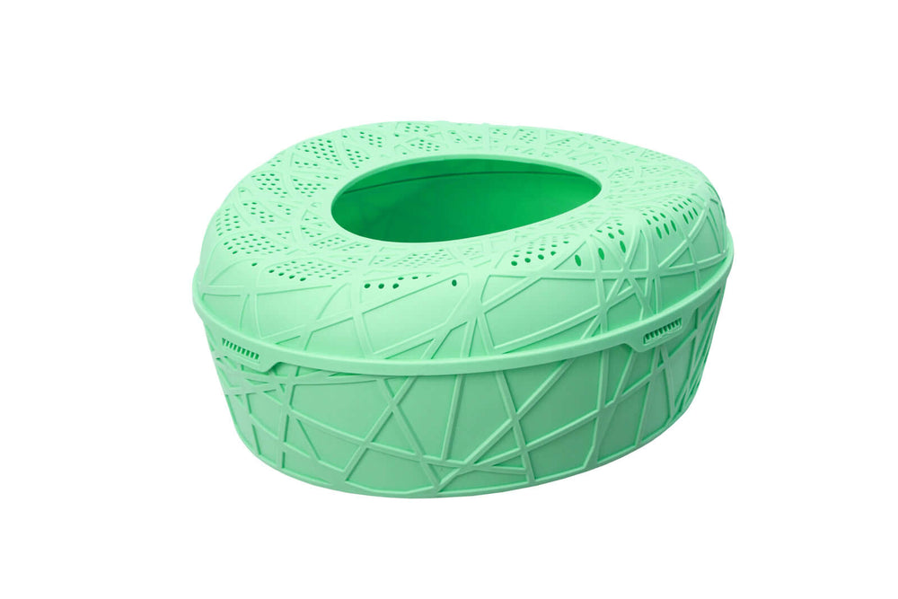 YES4PETS XL green portable cat toilet litter box with high walls and easy-clean design, perfect for mess-free pet care.