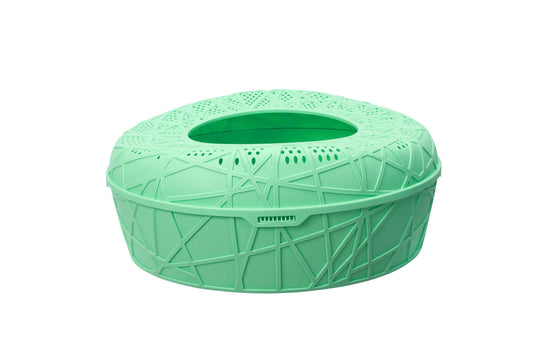 YES4PETS XL portable cat toilet litter box in green, designed to minimize mess with high walls and easy cleaning features.