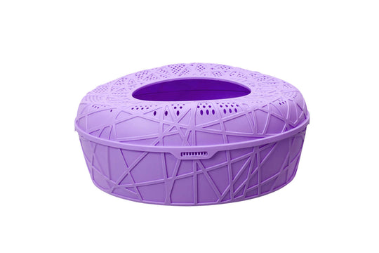 YES4PETS XL Portable Purple Cat Toilet Litter Box Tray with High Walls and Scoop for Easy Cleanup