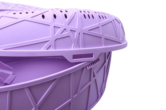 YES4PETS XL Portable Cat Toilet Litter Box Tray in Purple with handle, designed to minimize mess and easy to clean.