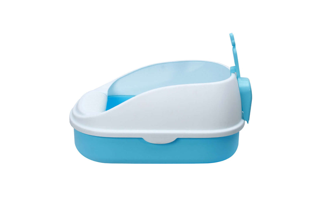 YES4PETS large portable cat toilet litter box tray in blue, designed for easy cleaning and minimal mess.