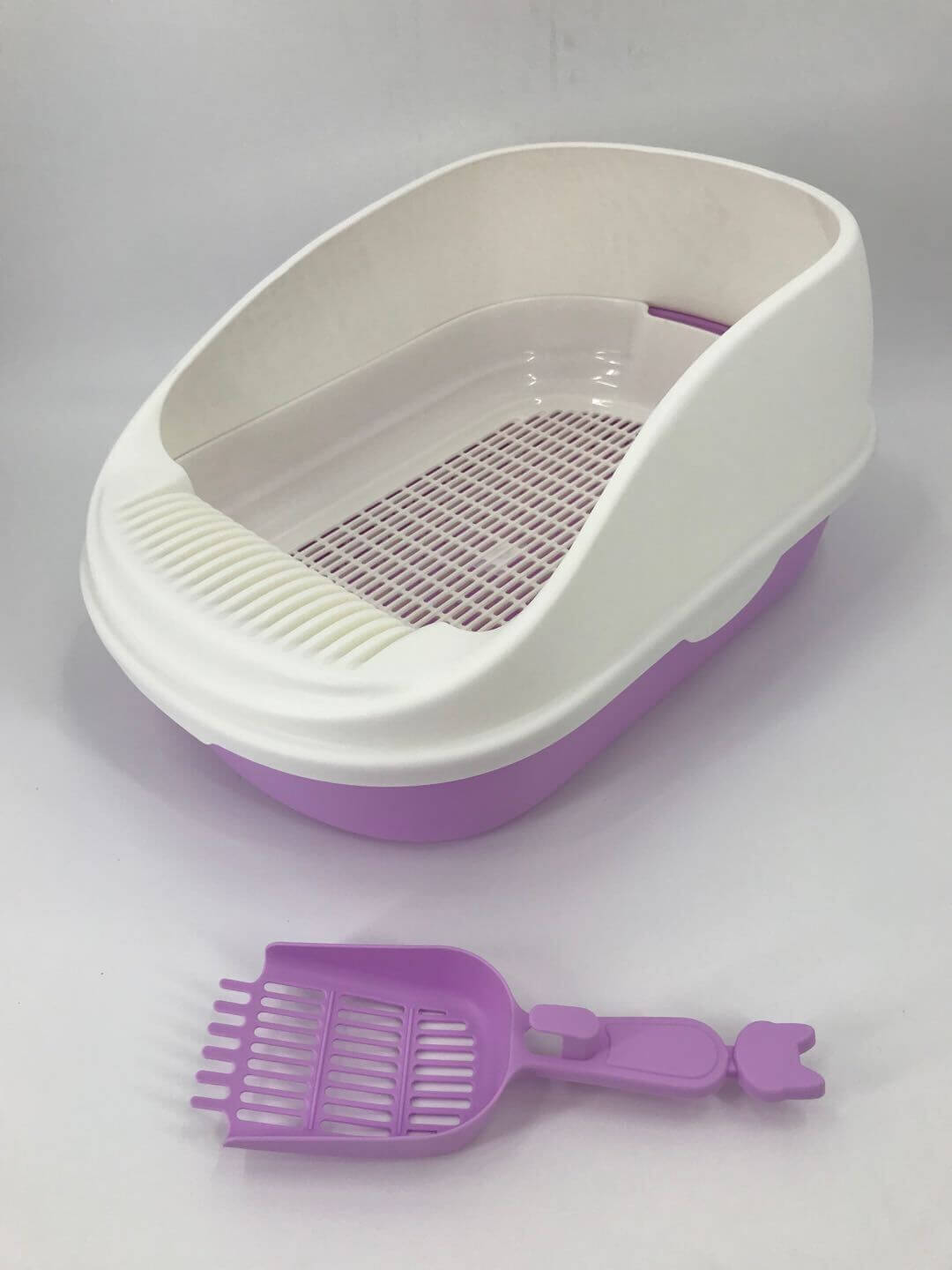 YES4PETS portable cat toilet litter box tray in purple with scoop, designed for easy cleaning and minimal mess.