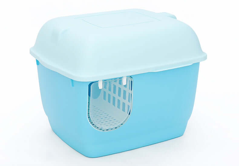 YES4PETS XL portable hooded cat litter box in blue with scoop, ideal for quality pet care and odor control. Affordable and stylish design.