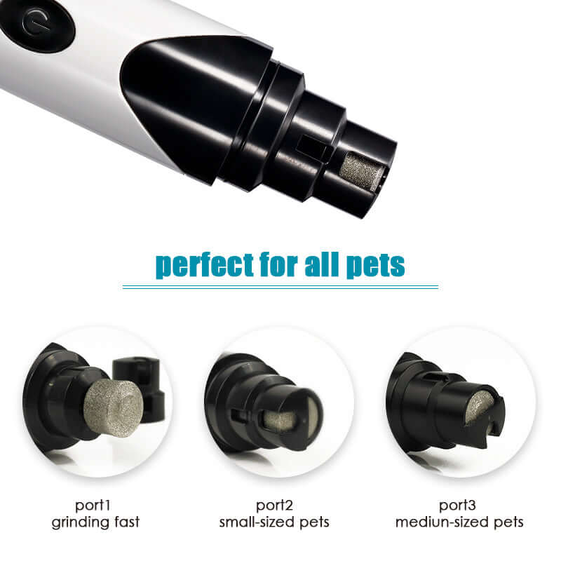 YES4PETS Electric Nail Grinder with grinding ports for all pets, ensuring quick and painless grooming care.