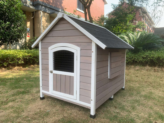 XL Timber Pet Dog Kennel House, spacious, affordable, quality wooden cabin for dogs, with door, ideal for relaxation.