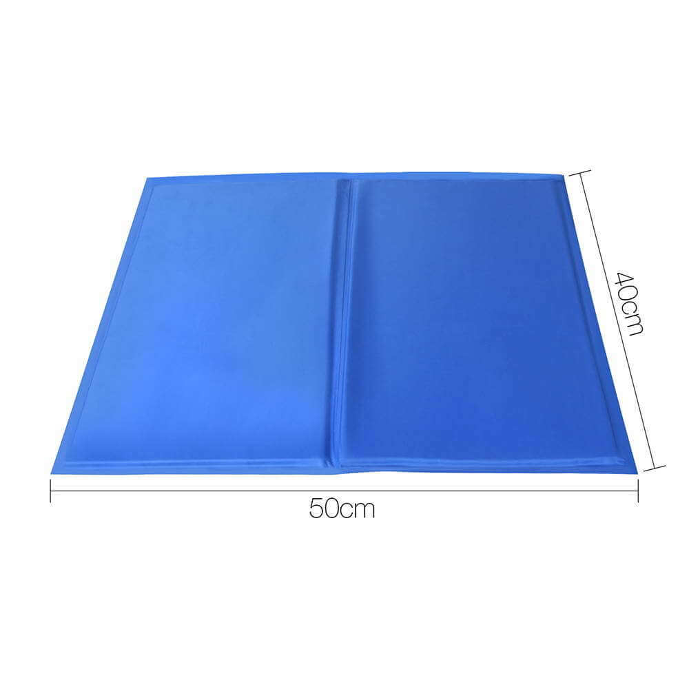 YES4PETS 50x40 cm medium pet cooling gel mat, non-toxic, ideal for dogs and cats in summer.