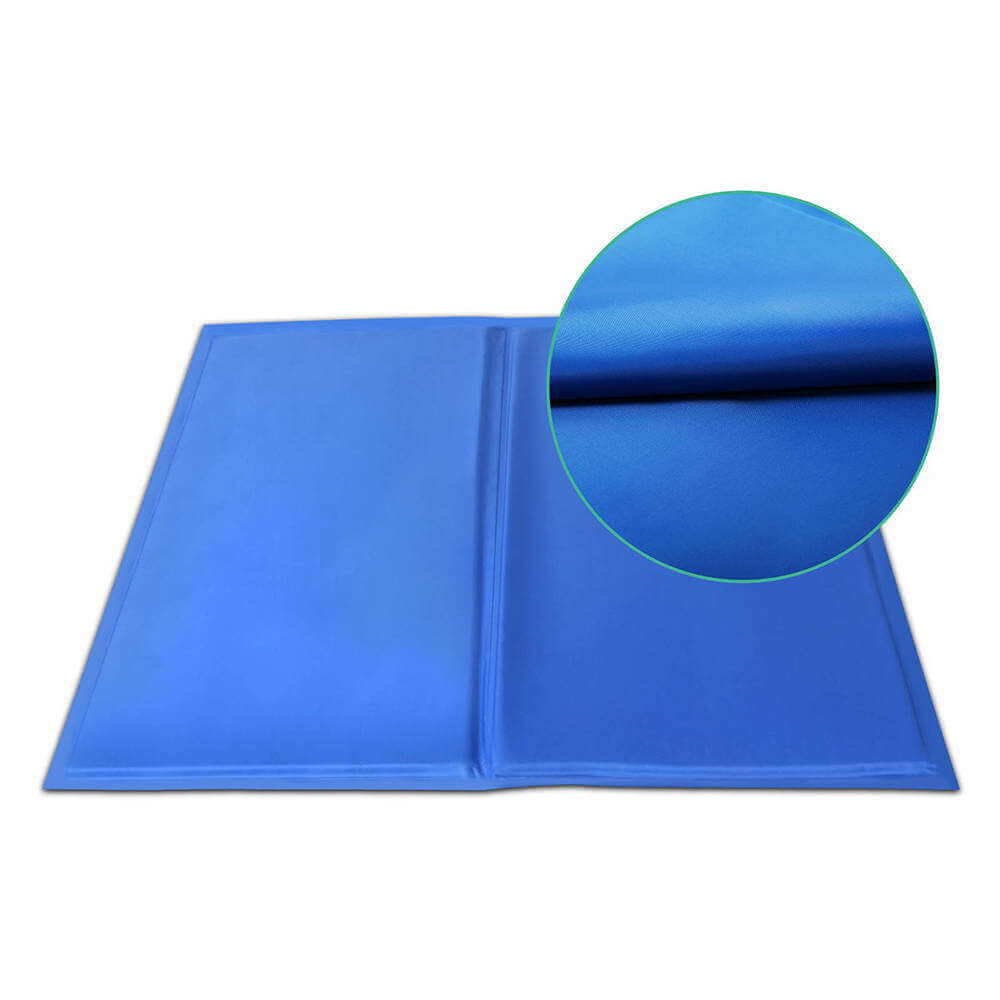 YES4PETS Medium Pet Cool Gel Mat in blue color, designed for dogs and cats to stay cool during summer.