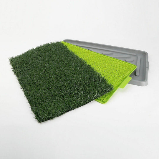 YES4PETS Indoor Dog Toilet Potty Training Mat with removable grass and waste tray for easy cleaning.