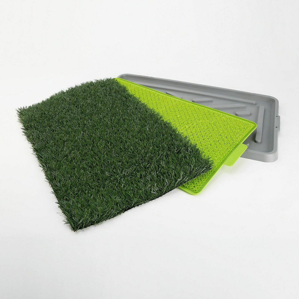 YES4PETS Indoor Dog Potty Training Mat with removable grass, ideal for toilet training and easy cleaning.