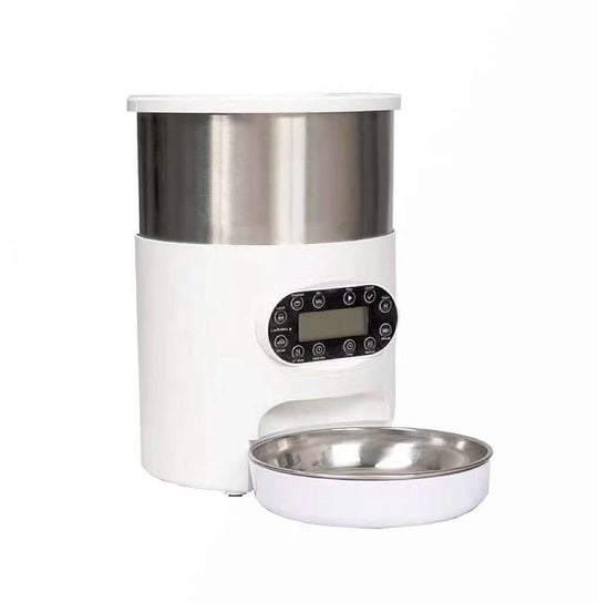 YES4PETS Electric Automatic Pet Feeder with stainless steel bowl, 4.5L capacity, user-friendly digital controls.