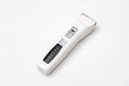 YES4PETS cordless pet clipper in white, featuring adjustable controls for DIY grooming at home.