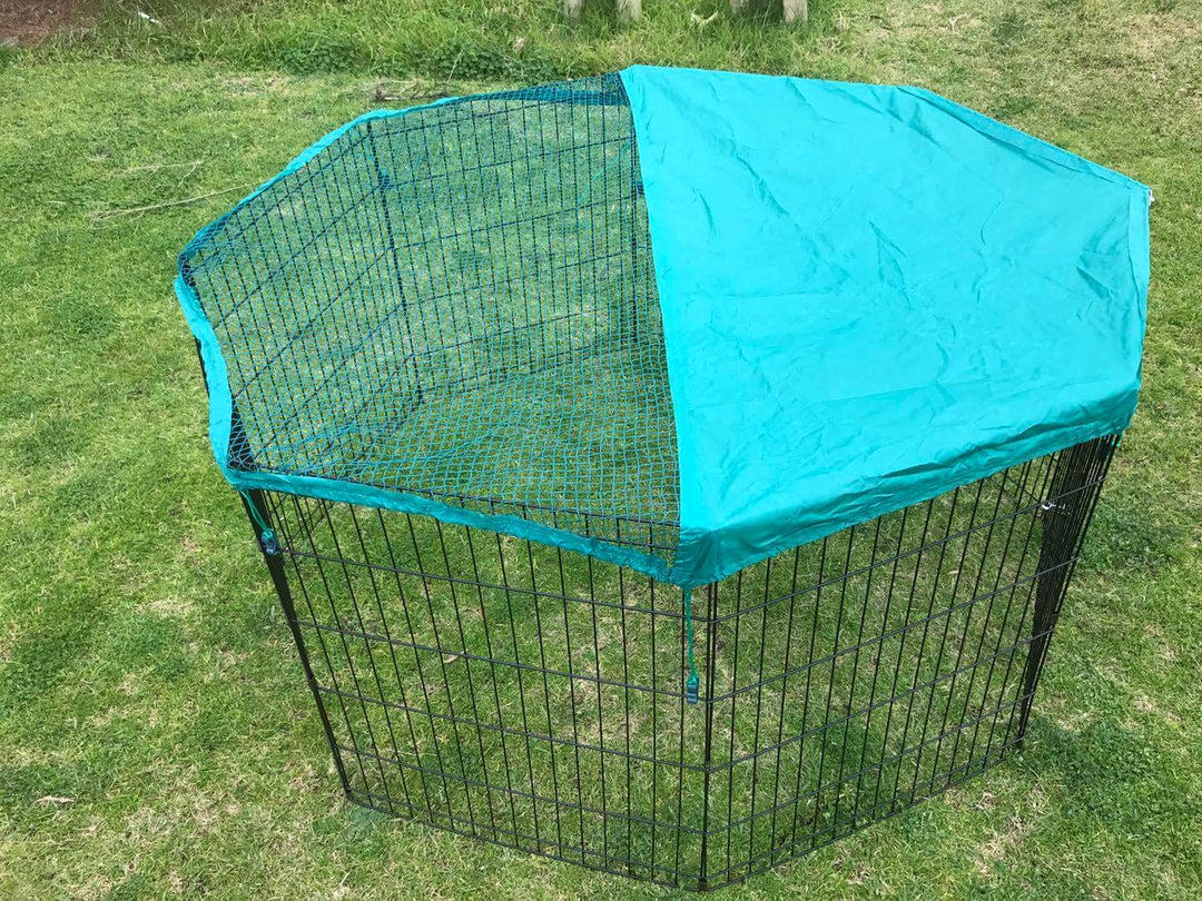 YES4PETS 6-panel pet exercise playpen with cover for dogs and cats, offering affordable and quality enclosure.