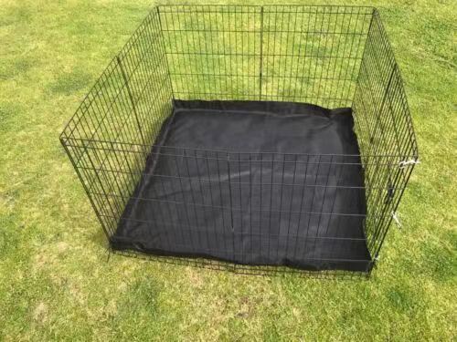 Affordable 24' dog and rabbit playpen with canvas floor, perfect for indoor and outdoor pet fun.