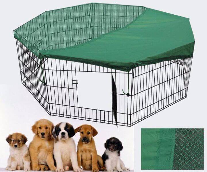 Affordable YES4PETS 30' dog playpen with cover for pets, perfect for puppies, rabbits, and cats in a safe enclosure.