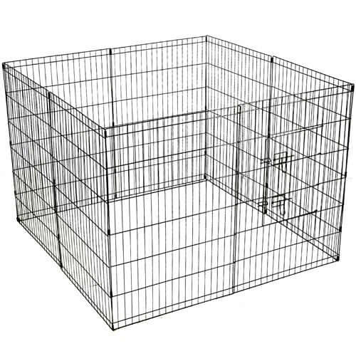 Affordable and quality 36' dog rabbit playpen exercise fence with cover for pets.