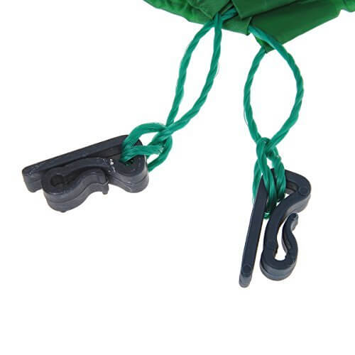 Close-up of adjustable snap hooks and straps for YES4PETS exercise pen cover, designed for secure fitting and durability.