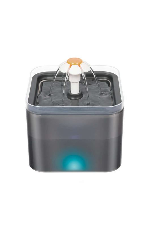 YES4PETS automatic electric pet water fountain with LED, stylish design for dogs and cats, affordable and quality pet feeder.