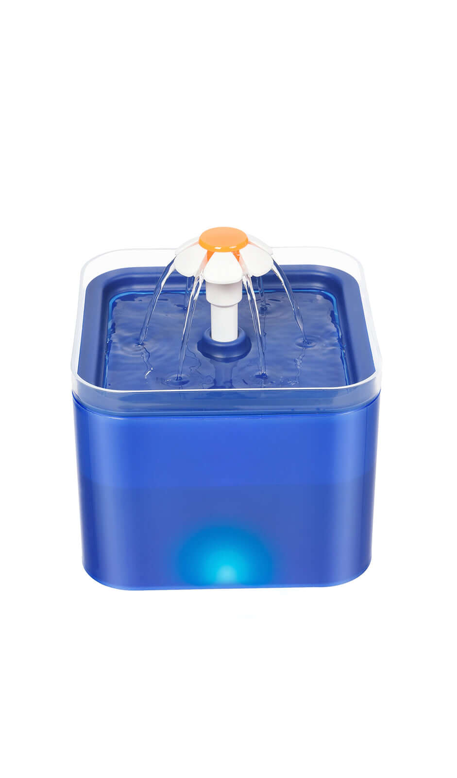 YES4PETS electric pet water fountain in blue, featuring a stylish design and LED light for cats and small dogs.