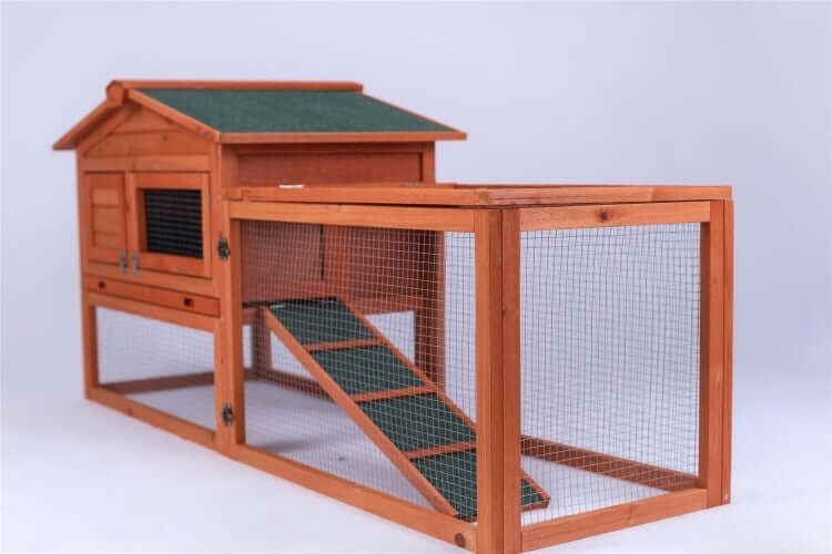 YES4PETS wooden rabbit hutch with metal run, eco-friendly, spacious, affordable guinea pig house, easy to assemble.