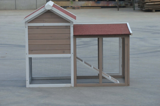 YES4PETS Rabbit Hutch for small pets like rabbits, ferrets, and guinea pigs, featuring waterproof wood and large access doors.