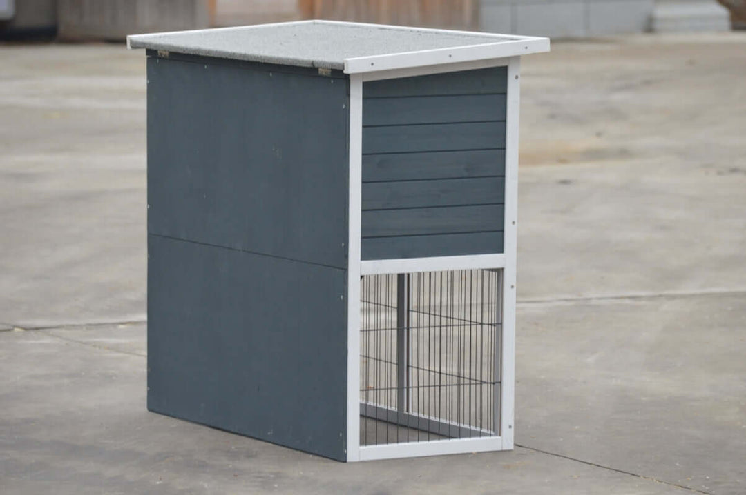 YES4PETS double storey rabbit hutch with pull-out tray, perfect for guinea pigs and ferrets, waterproof and affordable.