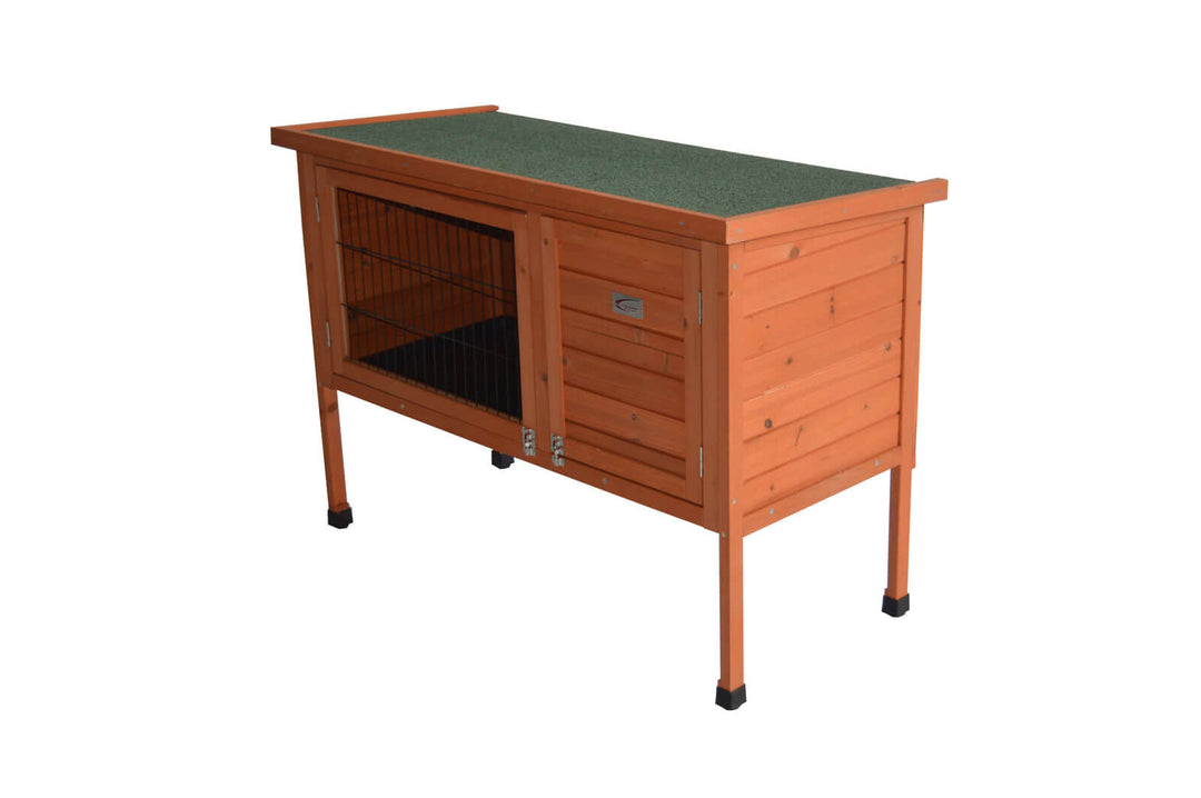 YES4PETS Large Wooden Pet Hutch for Rabbits, Guinea Pigs, and Ferrets with waterproof design and large access door.