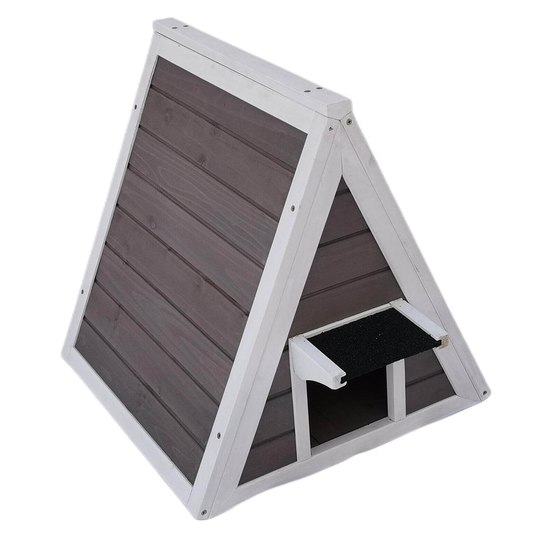 YES4PETS Grey Small Cat Chicken Coop Rabbit Hutch for small animals, affordable and durable wooden design.