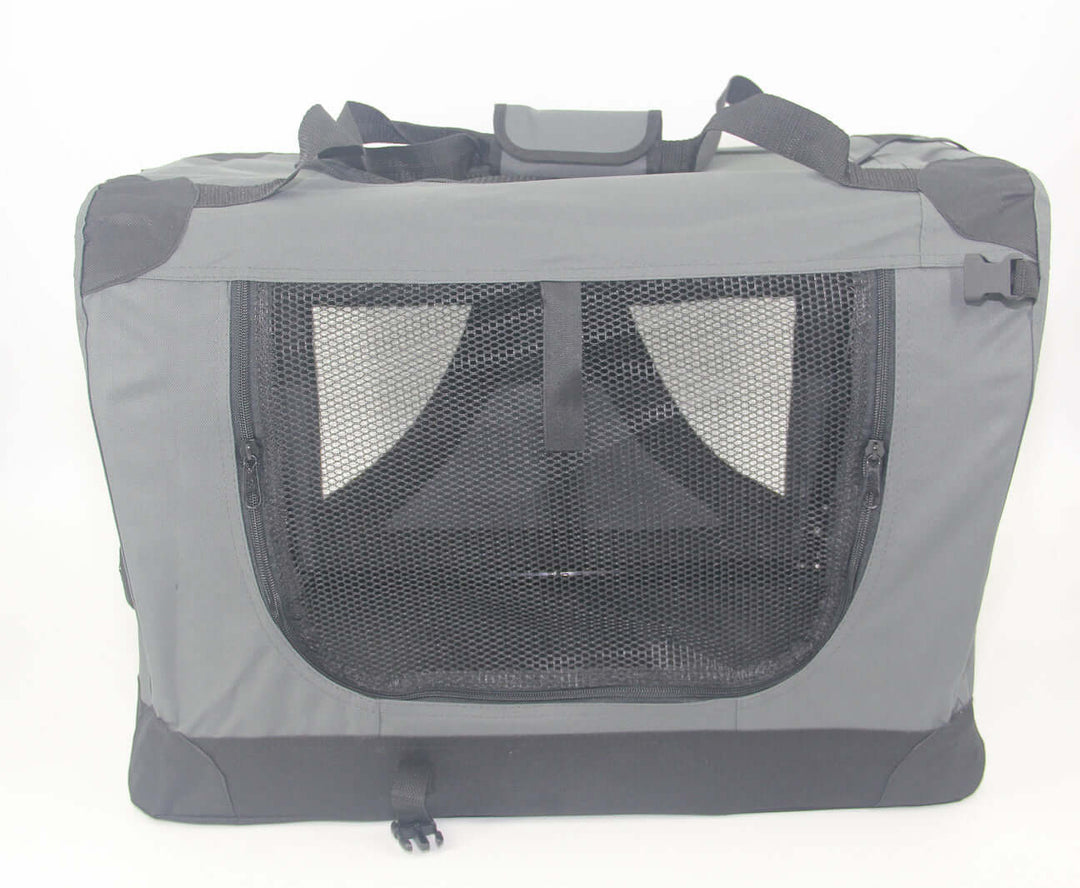 Affordable YES4PETS small portable foldable dog crate with mesh windows, ideal for pets on the go.