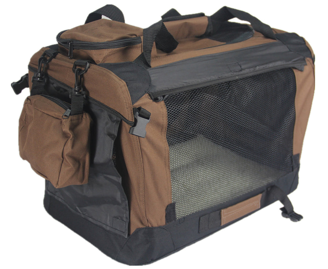 DSZ Product, feed-cond-new, feed-sl-DSZ Freight Payable, newYes4Pets Small Foldable Soft Dog Cat Puppy Rabbit Crate Bag With Curtain - Brown - Premium Pet Care > Cat Supplies > Cat Carriers & Crates from Yes4Pets ! Shop Online Buy Now at S & D's Value Store Family Business Best Customer ServiceDSZ Product, feed-cond-new, feed-sl-DSZ Freight Payable, new