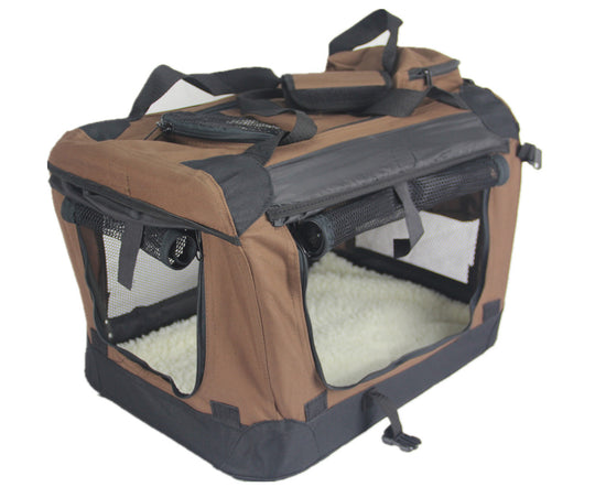 DSZ Product, feed-cond-new, feed-sl-DSZ Freight Payable, newYes4Pets Small Foldable Soft Dog Cat Puppy Rabbit Crate Bag With Curtain - Brown - Premium Pet Care > Cat Supplies > Cat Carriers & Crates from Yes4Pets ! Shop Online Buy Now at S & D's Value Store Family Business Best Customer ServiceDSZ Product, feed-cond-new, feed-sl-DSZ Freight Payable, new