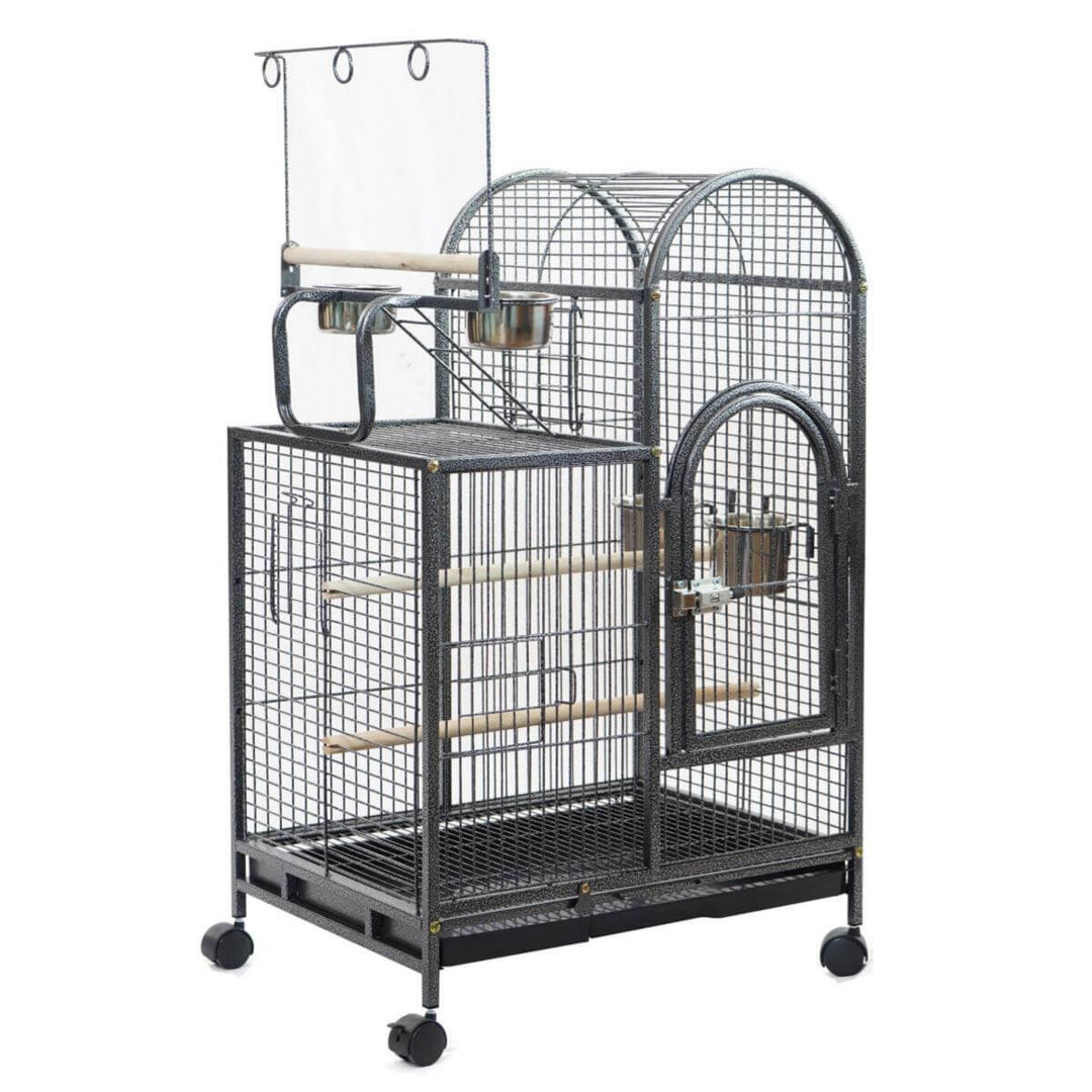 YES4PETS Large Bird Cage with Wheels, quality metal structure, eco-friendly design for budgies and parrots, affordable pet carrier.