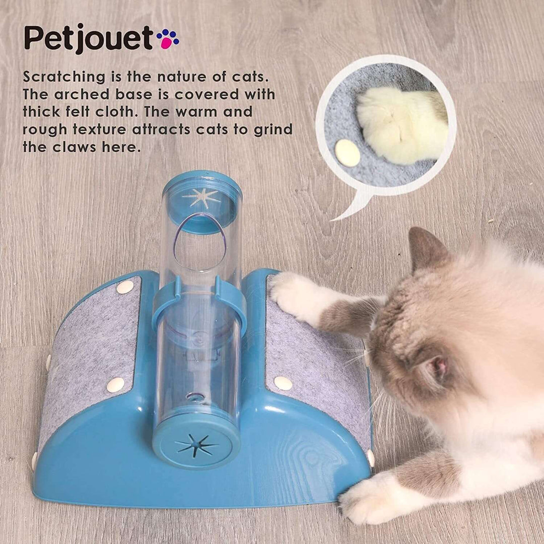 Interactive cat scratching toy with felt cloth base, designed for claw grinding and engaging your pet.