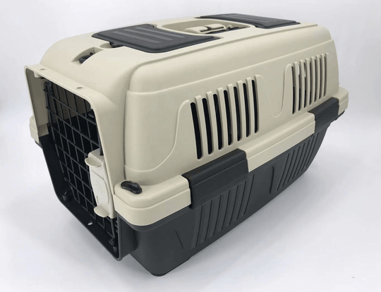 Affordable quality dog cat pet carrier with safety lock and ventilation for comfortable travel.