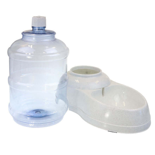 11L automatic pet water feeder with transparent bottle and white base, ideal for dogs and cats, affordable quality solution.