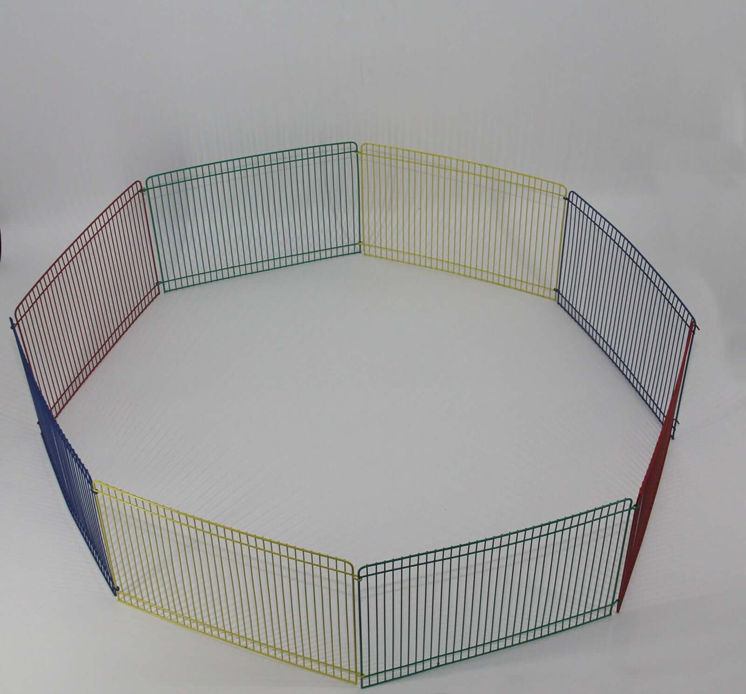 YES4PETS Mini Pet Fence Playpen for guinea pigs and small animals, colorful panel design, affordable quality enclosure.