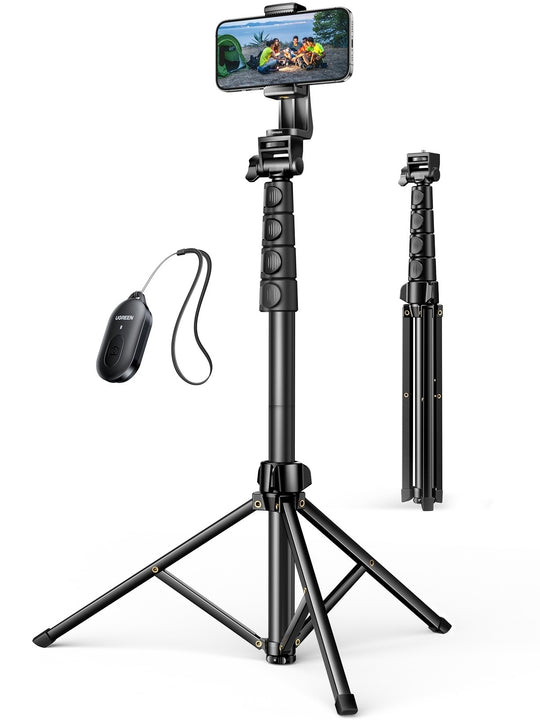 UGREEN 15609 Cell Phone Selfie Stick Tripod 1.7m with Bluetooth Remote