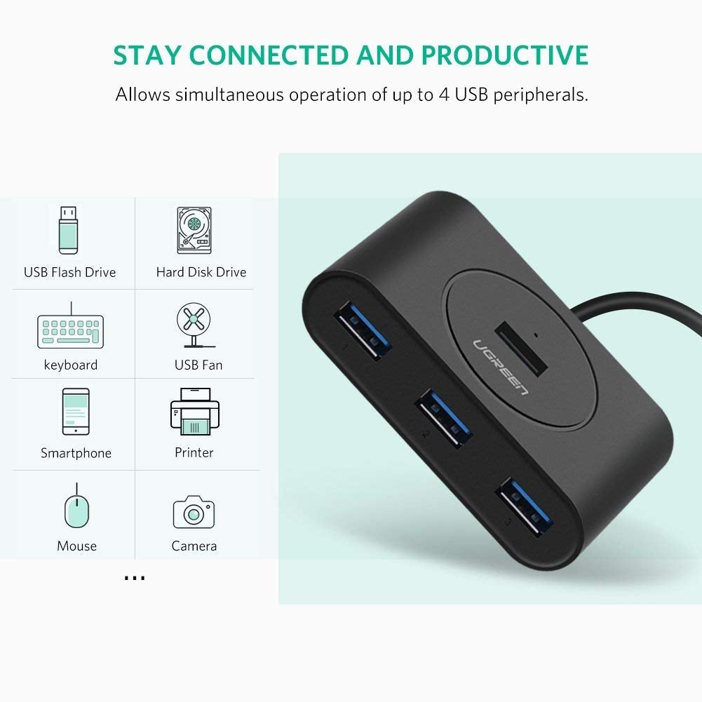 feed-availability-in_stock, feed-cond-new, feed-sl-free shipping, free-shippingUGREEN USB 3.0 4 Ports Hub Black 50CM (20290) - Premium Electronics > Computer Accessories from S & D's Value Store - Just $27! Shop now at S & D's Value Store