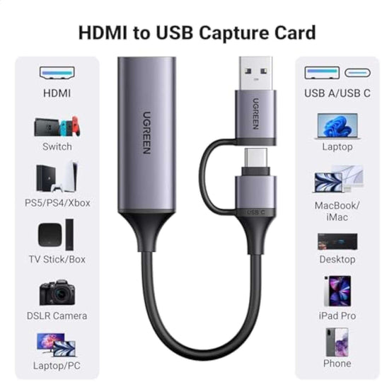 بطاقة التقاط الفيديو يوجرين يوجرين 25854 25854 يوجرين HD USB 